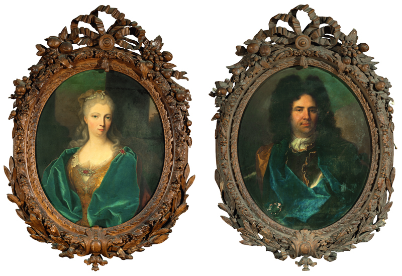 Ecole française du XVIIIe siècle. Portrait d'homme et de femme. Coll. priv. © d.r.