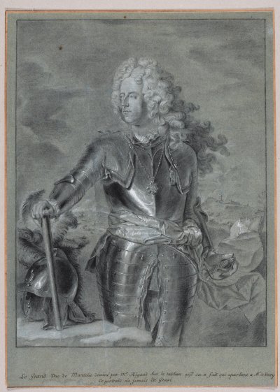 1709 - Charles III Ferdinand de Gonzague, duc de Mantoue (dessin)